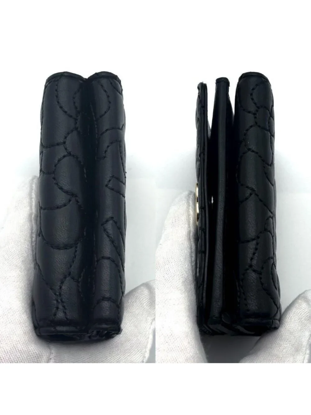 Chanel Wallet Camellia Stitch Trifold